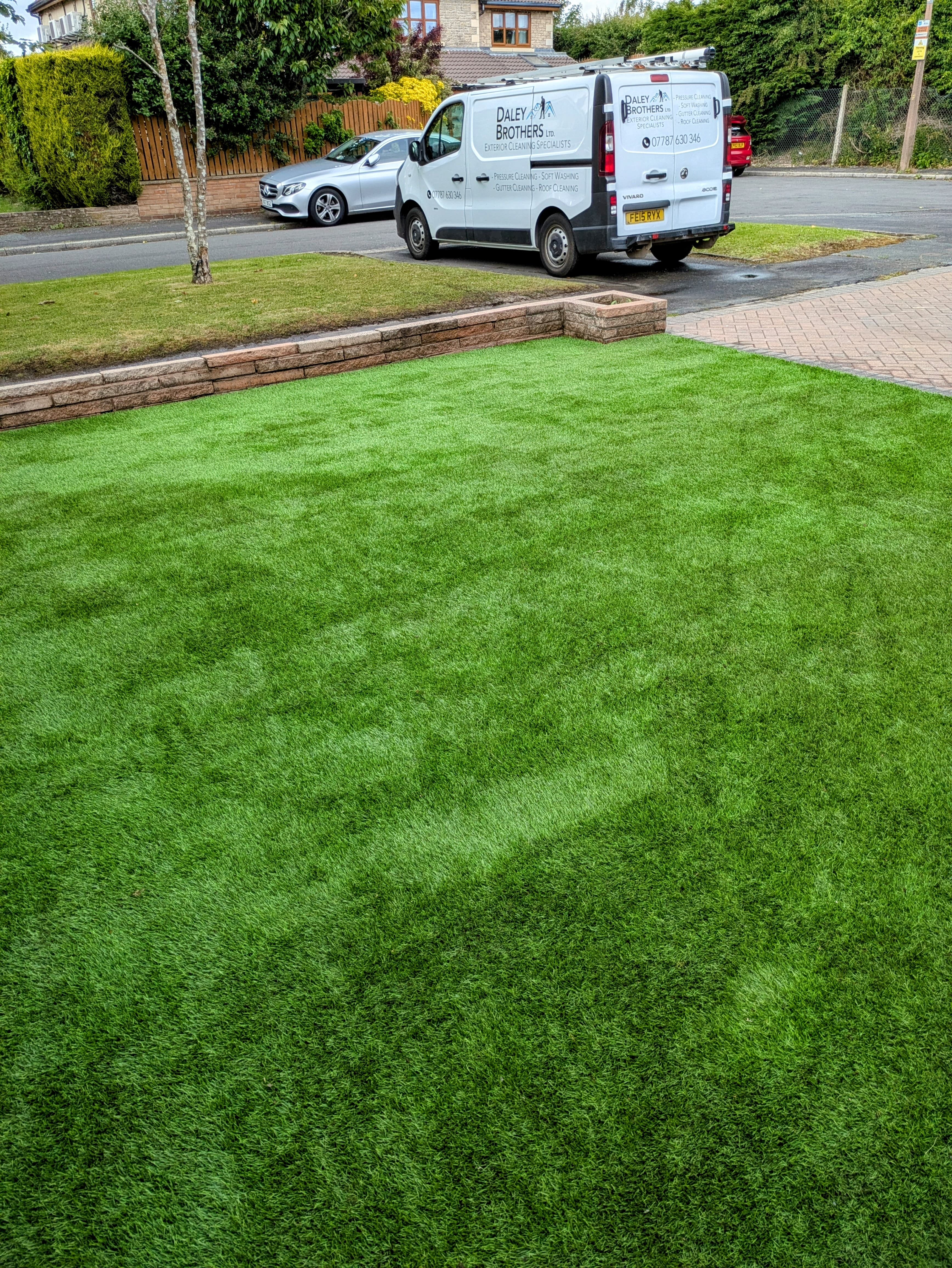 Clean roof after soft wash cleaning